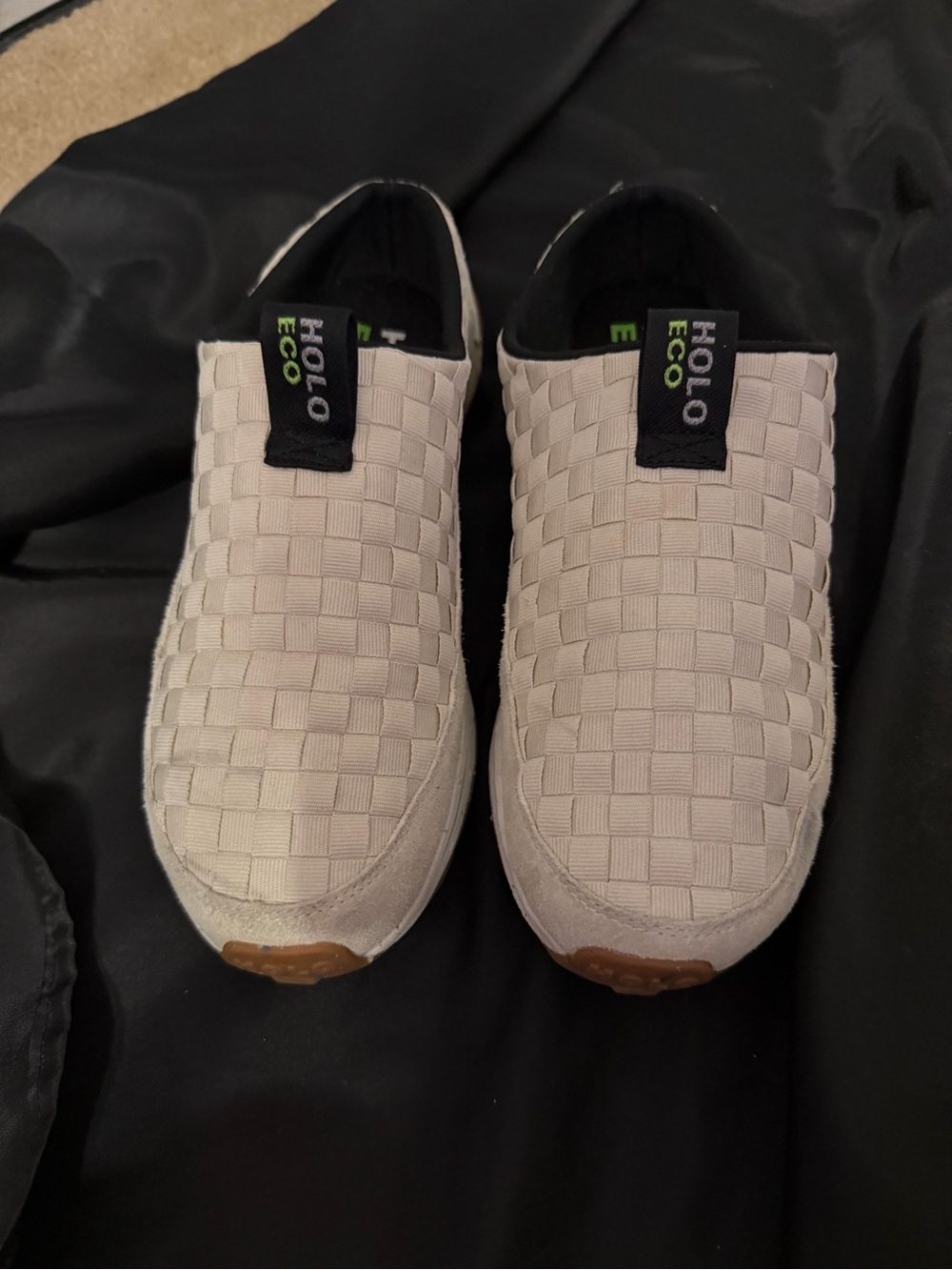 HOLO ECO Cream Woven Slip-On Mules Clogs | Size 11